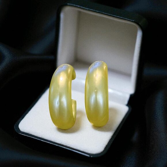 Montpellier C-Shape Hoop Pierced Earrings - Picture 1 of 2